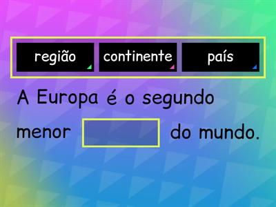 Vamos aprender sobre o continente europeu? 