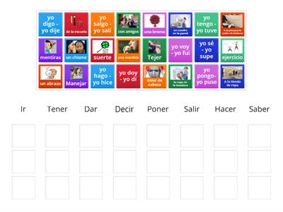 verbos irregulares presente