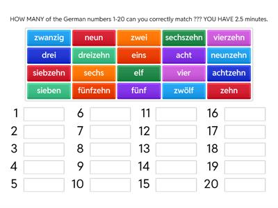 Die Zahlen / Die Nummern (The Numbers)
