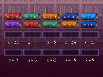 Solve two step Algebra equations - 4