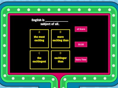 Comparatives and superlatives