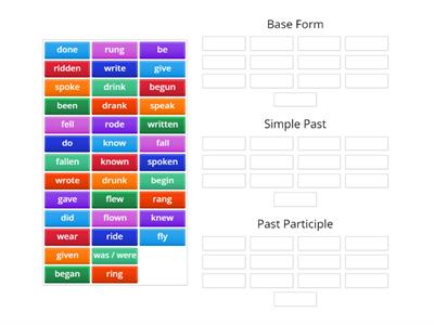 Irregular verbs 