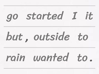 Create a compound sentence. 