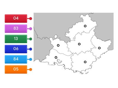 Les numéros des départements de la région PACA 