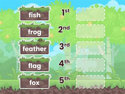 Disctioary skills - put words in alphabetical order