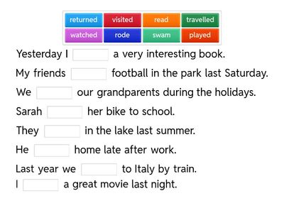 Past Simple. Gap fill