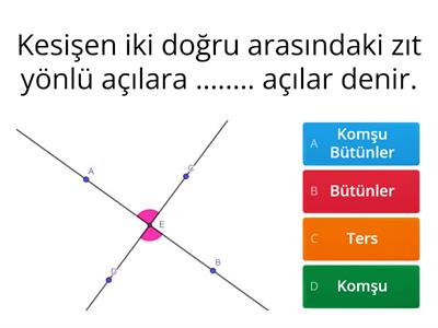 "6.Sınıf Açılar Temel Kavramlar" 