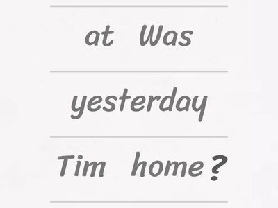 Was/were...? Questions