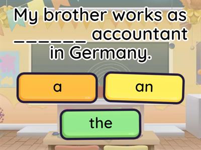 Articles ( a , an ,the )