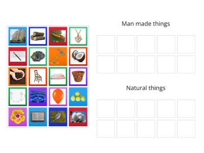 Natural and Man-Made Game