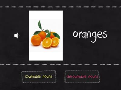 Countable and uncountable nouns (True/False)