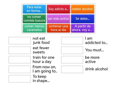 Y10 Spanish Consejos vida Sana