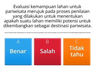 Kuis ESL untuk pariwisata