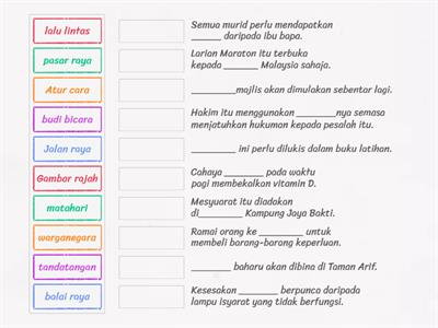 Bahasa Melayu | Latihan Kata Majmuk