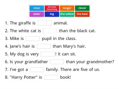  Adjectives - Degrees of Comparison