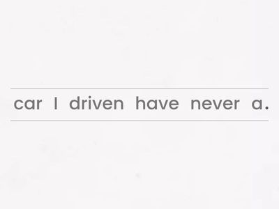 Present Perfect unjumble