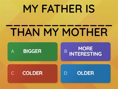 COMPARATIVES AND SUPERLATIVES - CHILDREN