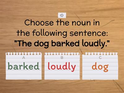 Identifying Nouns in Sentences