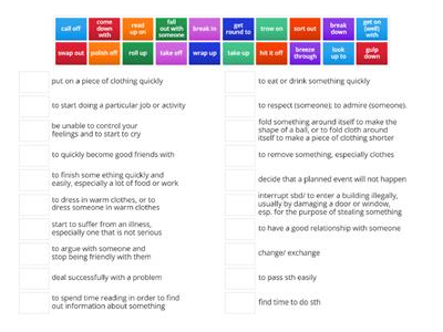 Phrasal verbs test