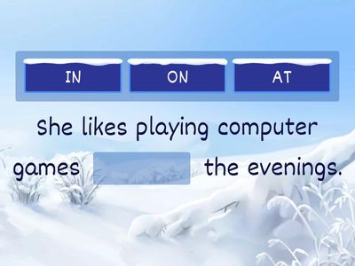 Prepositions time - IN, ON, AT