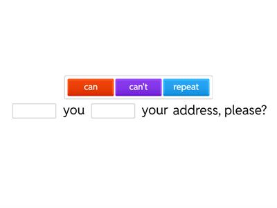 Can, can't