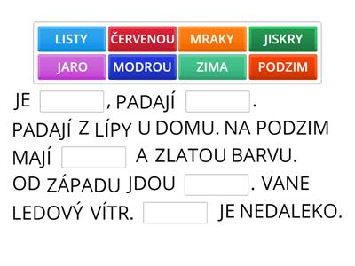 PODZIM - DOPLŇ TEXT - GENETICKÁ