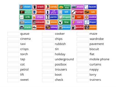  American English vs. British English