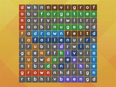 VERBS IN PAST PARTICIPLE