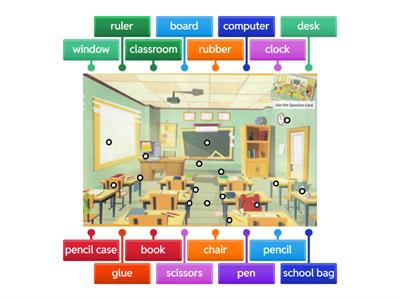 Back at school. Classroom items