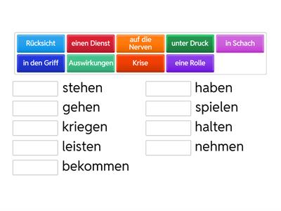 Nomen-Verb-Verbindungen C1 - Gesundheit