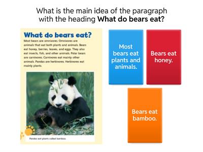 Main Idea and Supporting Details