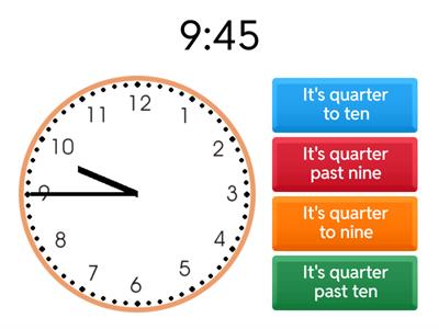 Time - quarter and half 