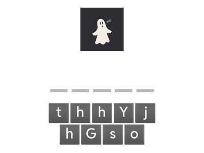 Spell the words Warmer Halloween. 