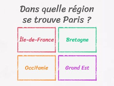 Quizz Géographie et culture française