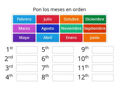 Los meses del año