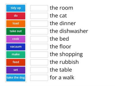 household duties. revision