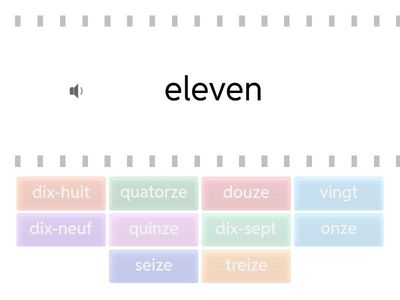 English/French match up (11-20)