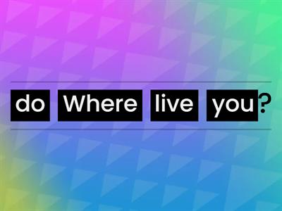 Word order in Questions