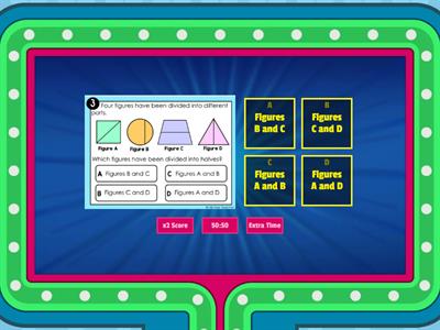 Identifying Halves, Fourths, and Eighths #2