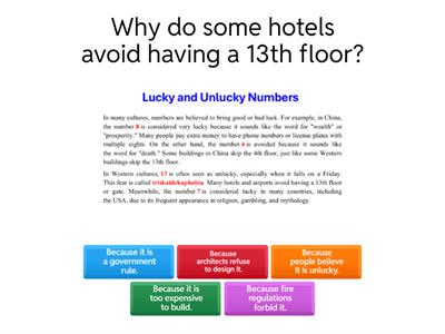 Lucky and Unlucky Numbers [Superstitions Around the World]