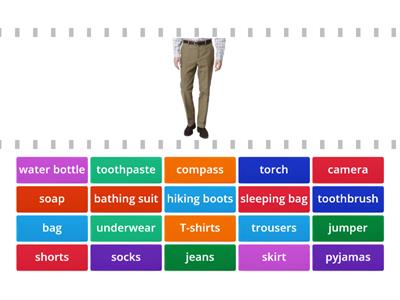 T5B 6.16 What's in your suitcase? Find the match