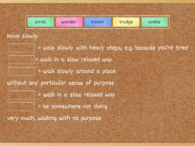 EF Advanced Plus - 2B - Vocabulary - Ways of moving