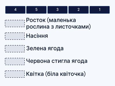 📝 Вправа "Відновлення послідовності" (полуниця)