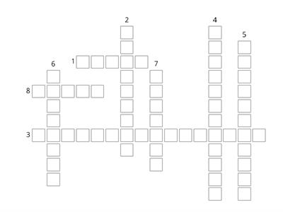 Complete the crossword with the help of clues: