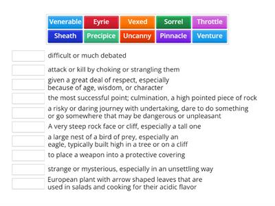 Micah The Hobbit Vocabulary List 3 