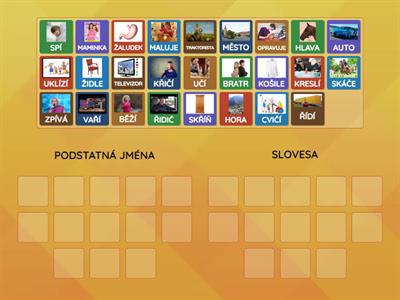 PODSTATNÁ JMÉNA, SLOVESA