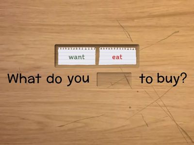 The Supermarket - Complete the Sentence