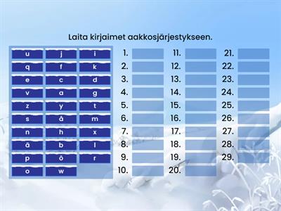 7A. Aakkosjärjestys