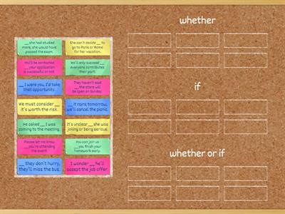 If vs. Whether: Group sort