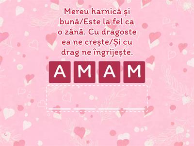 Ghicitoare despre mama -ANAGRAMĂ
